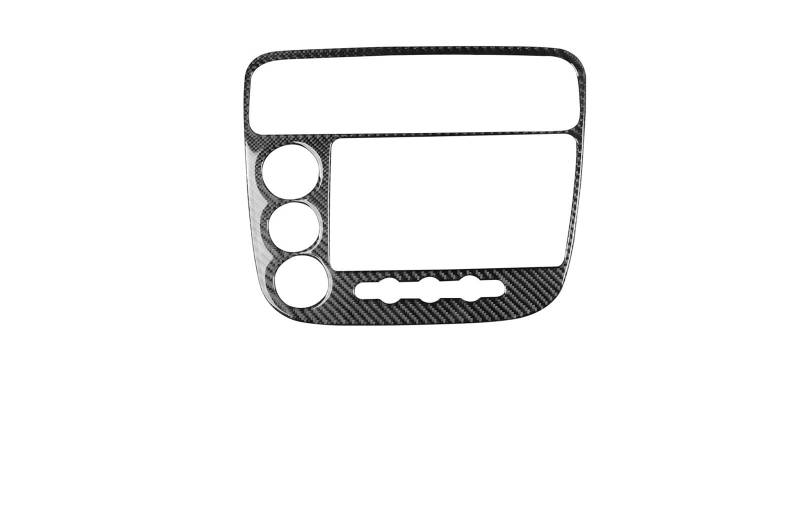 Mittelkonsole Panel Für Civic 2002 Autoinnenausstattung Carbonfaser-Zentrale Radiobedienfeldverkleidung Zubehör Dekorative Aufkleber Mittelkonsole Frame(5 Black Suede) von KWAYA