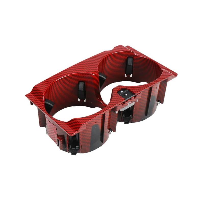 Mittelkonsole Panel Für E-Klasse W212 E200 E260 E300 E320 E350 Mittelkonsole Getränkehalter Innenausstattung Aus Kohlefaser Mittelkonsole Frame(Red Carbon Fiber) von KWAYA