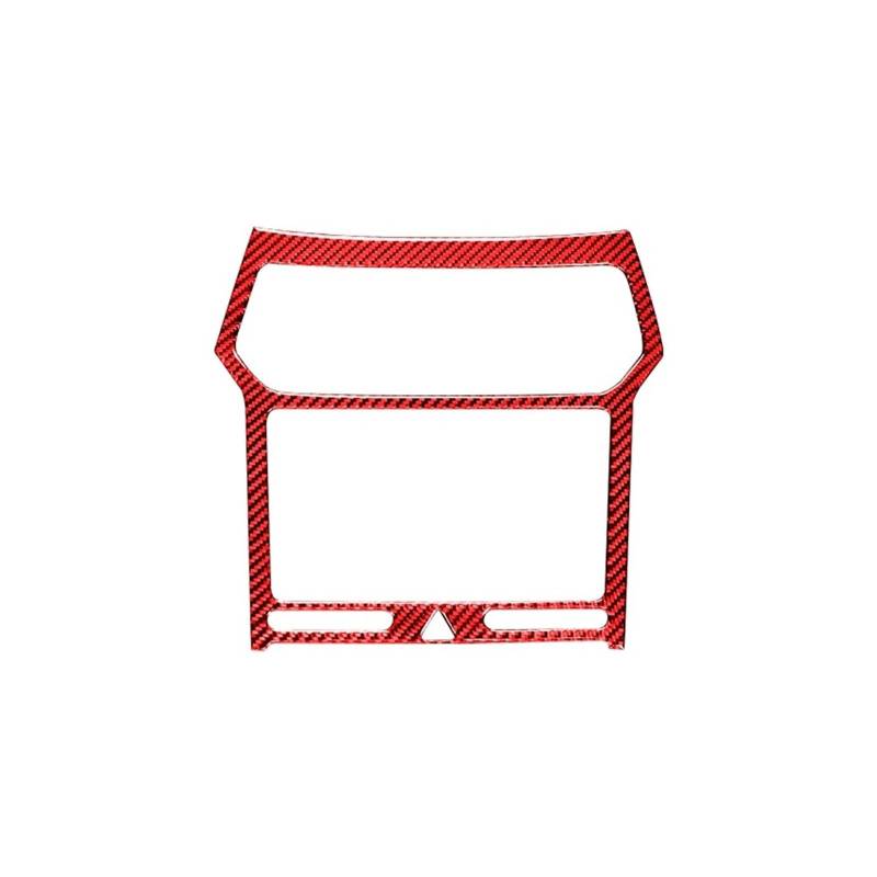 Mittelkonsole Panel Für Explorer 2013-2019 Auto Carbon Fiber Zentrale Luft Outlet Navigation Panel Dekorative Rahmen Aufkleber Aufkleber Mittelkonsole Frame(Red) von KWAYA