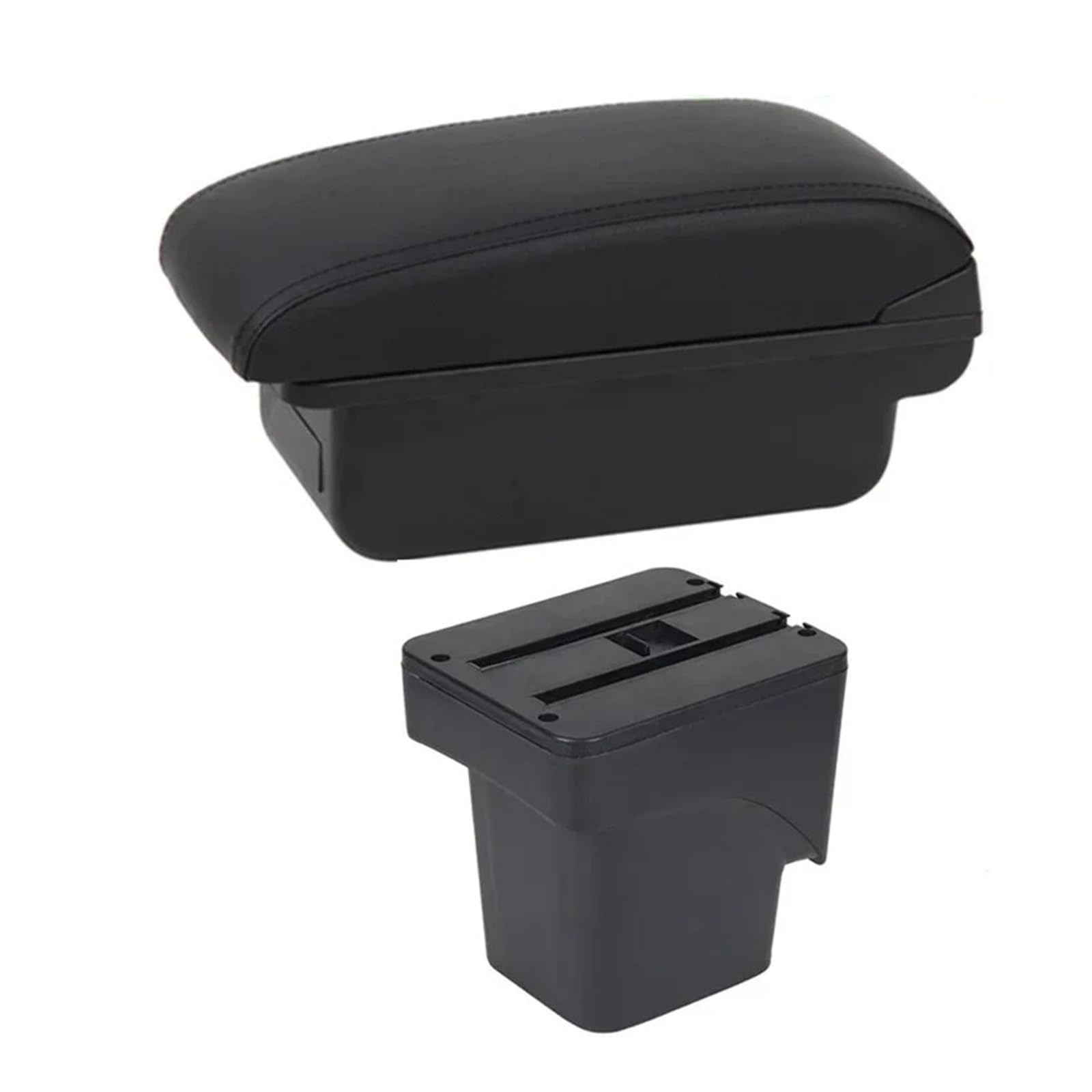 Mittelkonsole Panel Für Focus 2 Mk2 2005 2006 2007 2008 2009 2010 2011 Auto Dual Layer Armlehne Box Center Console Storage Arm Rest Mittelkonsole Frame(B1 Black Line) von KWAYA