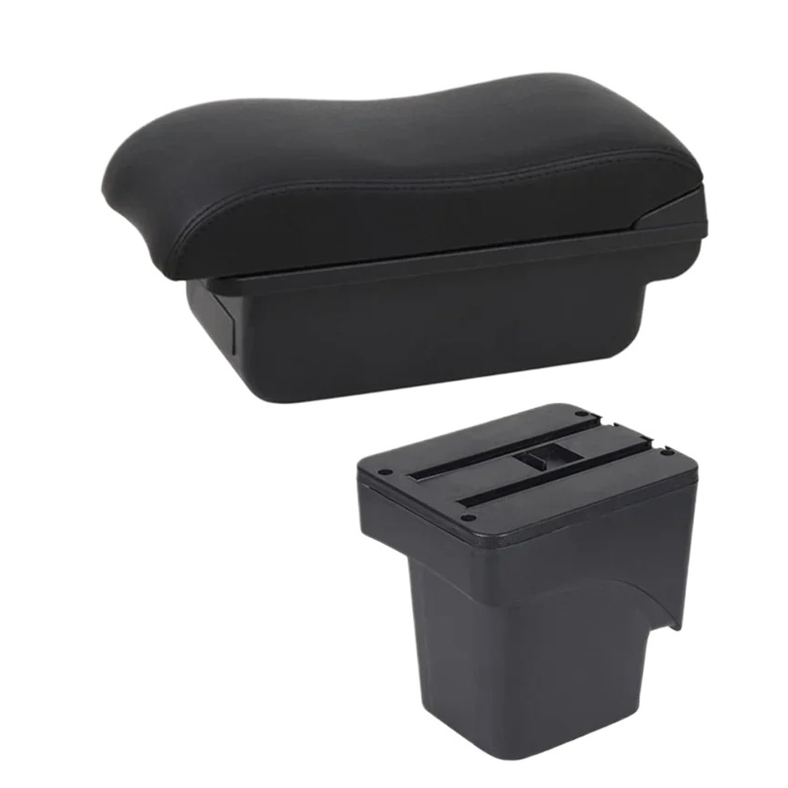 Mittelkonsole Panel Für Focus 2 Mk2 2005 2006 2007 2008 2009 2010 2011 Auto Dual Layer Armlehne Box Center Console Storage Arm Rest Mittelkonsole Frame(B2 Black Line) von KWAYA