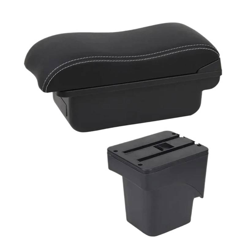 Mittelkonsole Panel Für Focus 2 Mk2 2005 2006 2007 2008 2009 2010 2011 Auto Dual Layer Armlehne Box Center Console Storage Arm Rest Mittelkonsole Frame(B2 White Line) von KWAYA