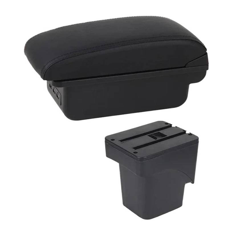 Mittelkonsole Panel Für Focus 2 Mk2 2005 2006 2007 2008 2009 2010 2011 Auto Dual Layer Armlehne Box Center Console Storage Arm Rest Mittelkonsole Frame(C1 Black Line) von KWAYA