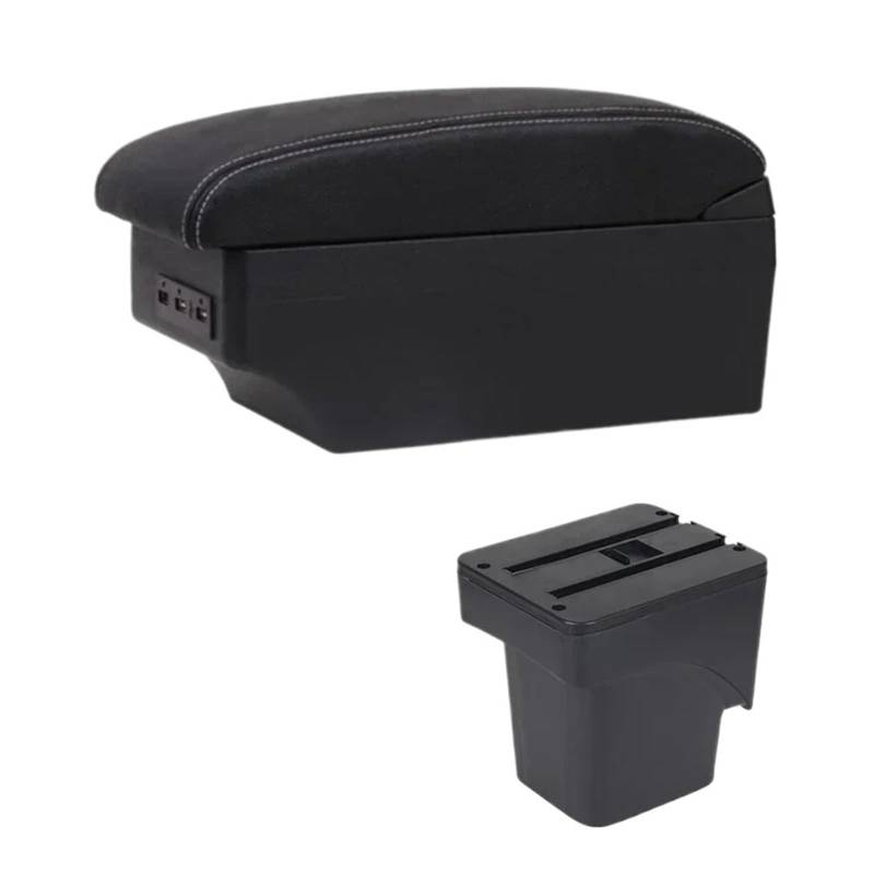 Mittelkonsole Panel Für Focus 2 Mk2 2005 2006 2007 2008 2009 2010 2011 Auto Dual Layer Armlehne Box Center Console Storage Arm Rest Mittelkonsole Frame(E1 White Line) von KWAYA
