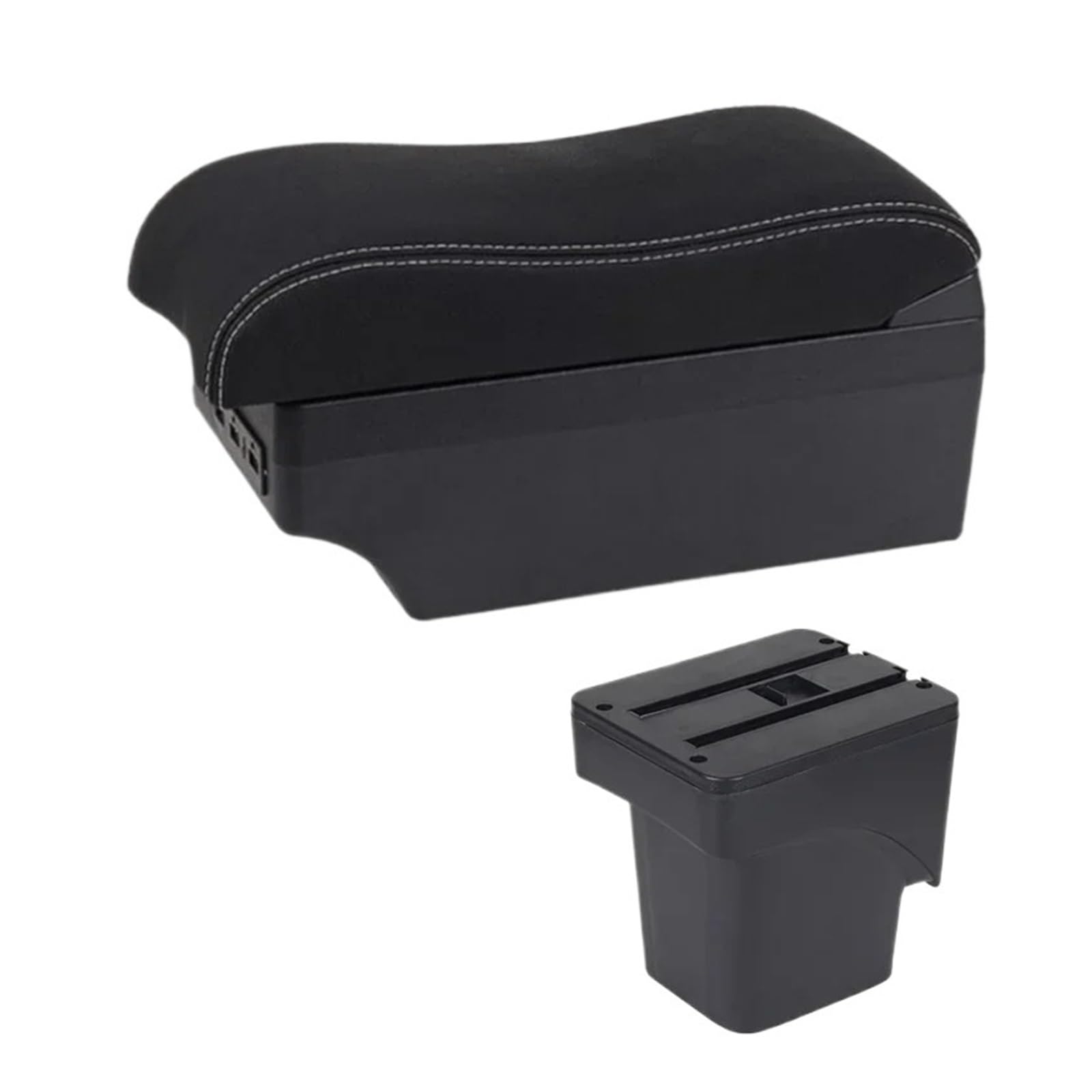 Mittelkonsole Panel Für Focus 2 Mk2 2005 2006 2007 2008 2009 2010 2011 Auto Dual Layer Armlehne Box Center Console Storage Arm Rest Mittelkonsole Frame(E2 White Line) von KWAYA