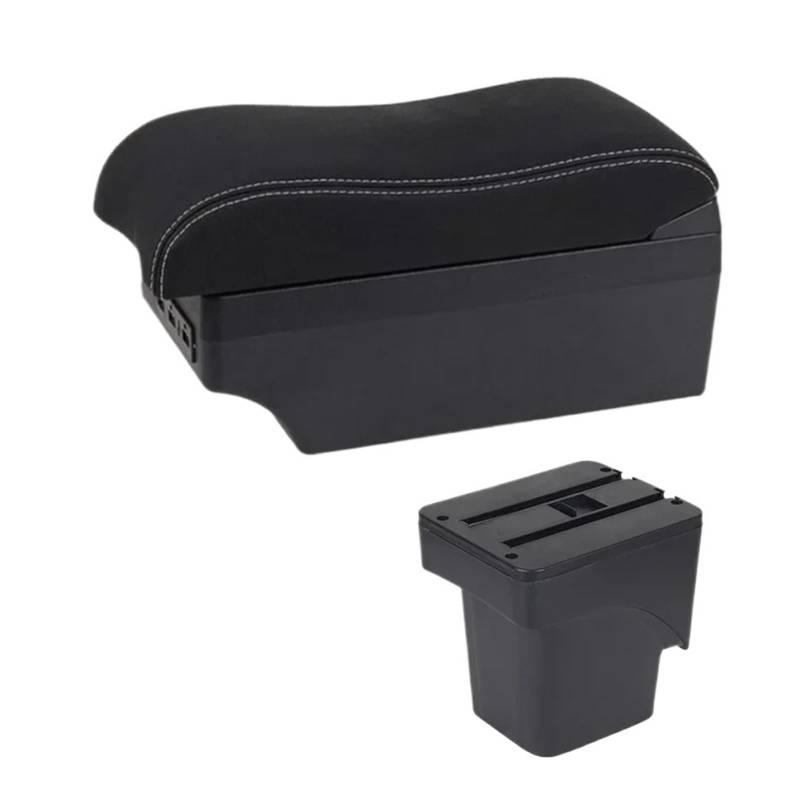 Mittelkonsole Panel Für Focus 2 Mk2 2005 2006 2007 2008 2009 2010 2011 Auto Dual Layer Armlehne Box Center Console Storage Arm Rest Mittelkonsole Frame(E2 White Line) von KWAYA