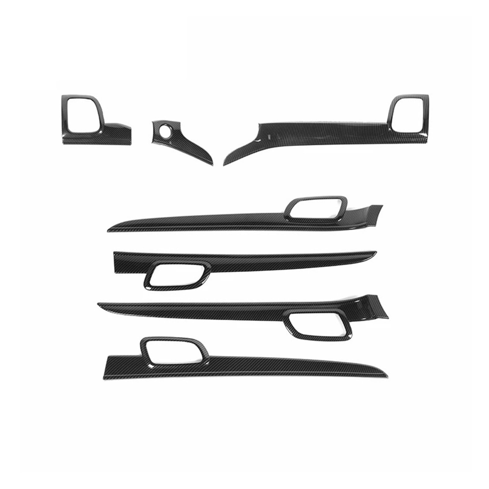 Mittelkonsole Panel Für Grand Für Cherokee 2011-2019 2020 Car Center Console Panel Innentürgriff Dekoration Kohlefaserkornabdeckung Mittelkonsole Frame(Carbon Fiber 7 pcs) von KWAYA