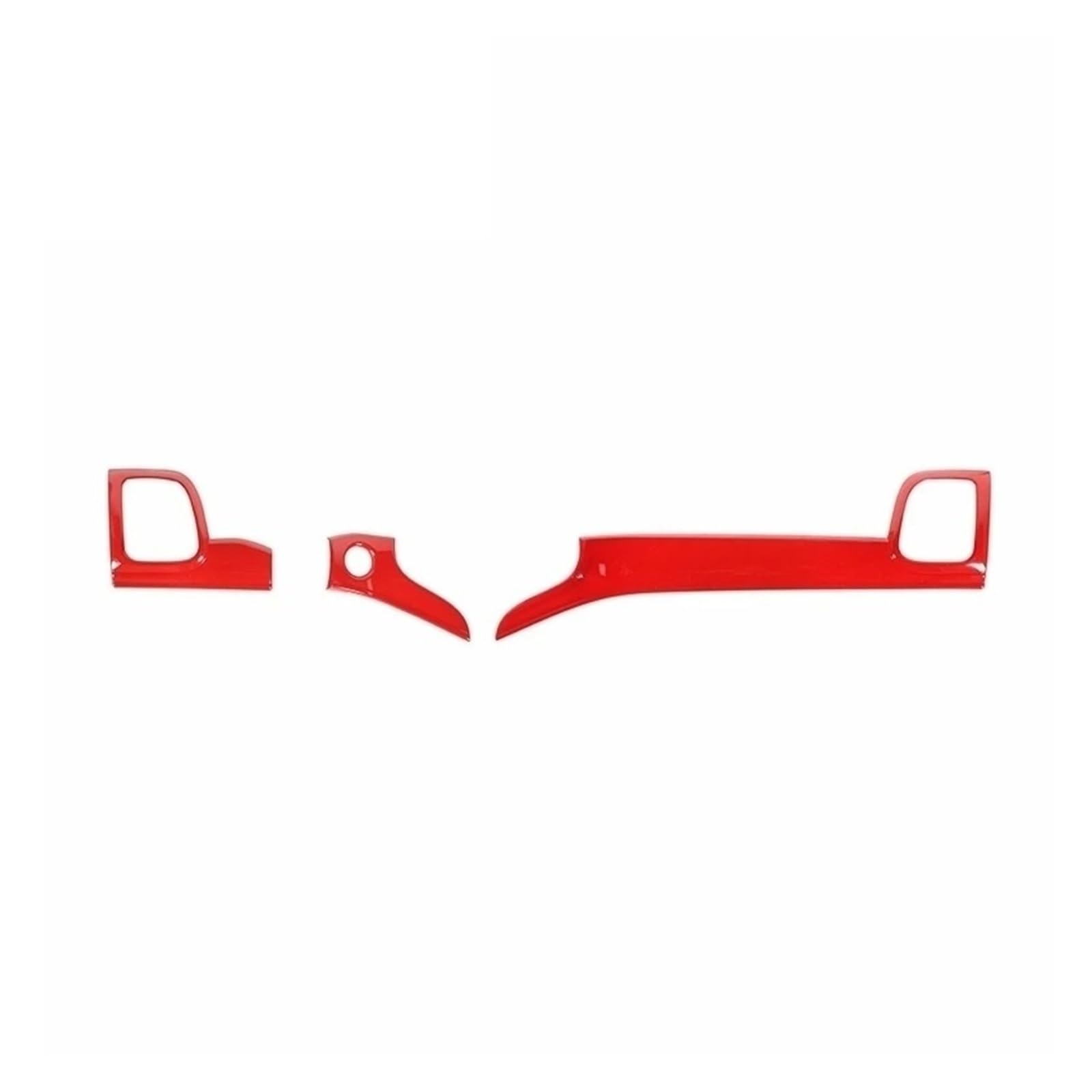 Mittelkonsole Panel Für Grand Für Cherokee 2011-2019 2020 Car Center Console Panel Innentürgriff Dekoration Kohlefaserkornabdeckung Mittelkonsole Frame(Red 3 pcs) von KWAYA