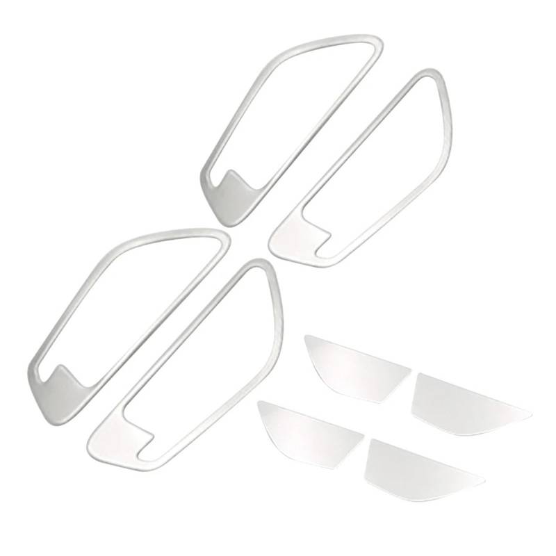 Mittelkonsole Panel Für Hyundai Für Tucson NX4 Für Hybrid N Line 2021 2022 2023 Auto Edelstahl Innentürgriff Schüssel Zierrahmenabdeckung Mittelkonsole Frame(A and B Silver) von KWAYA