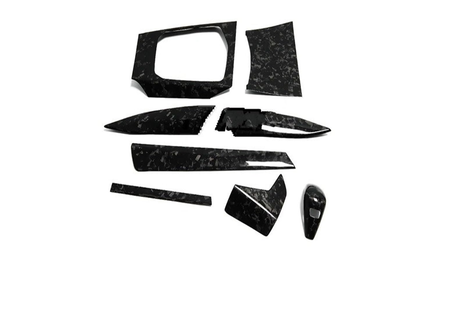 Mittelkonsole Panel Für M3 Für M4 G80 G82 G83 2021 2022 Auto LHD RHD Mittelkonsole Armaturenbrett Seitenluft AC Vent Gear Panel Carbon Trim Mittelkonsole Frame(Forged Pattern 8pcs,LHD) von KWAYA