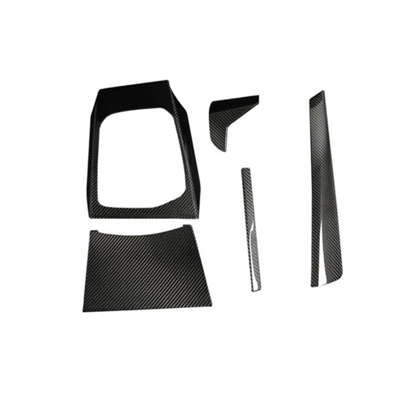 Mittelkonsole Panel Für M3 Für M4 G80 G82 G83 2021 2022 Auto LHD RHD Mittelkonsole Armaturenbrett Seitenluft AC Vent Gear Panel Carbon Trim Mittelkonsole Frame(Glossy 5pcs Set A,RHD) von KWAYA