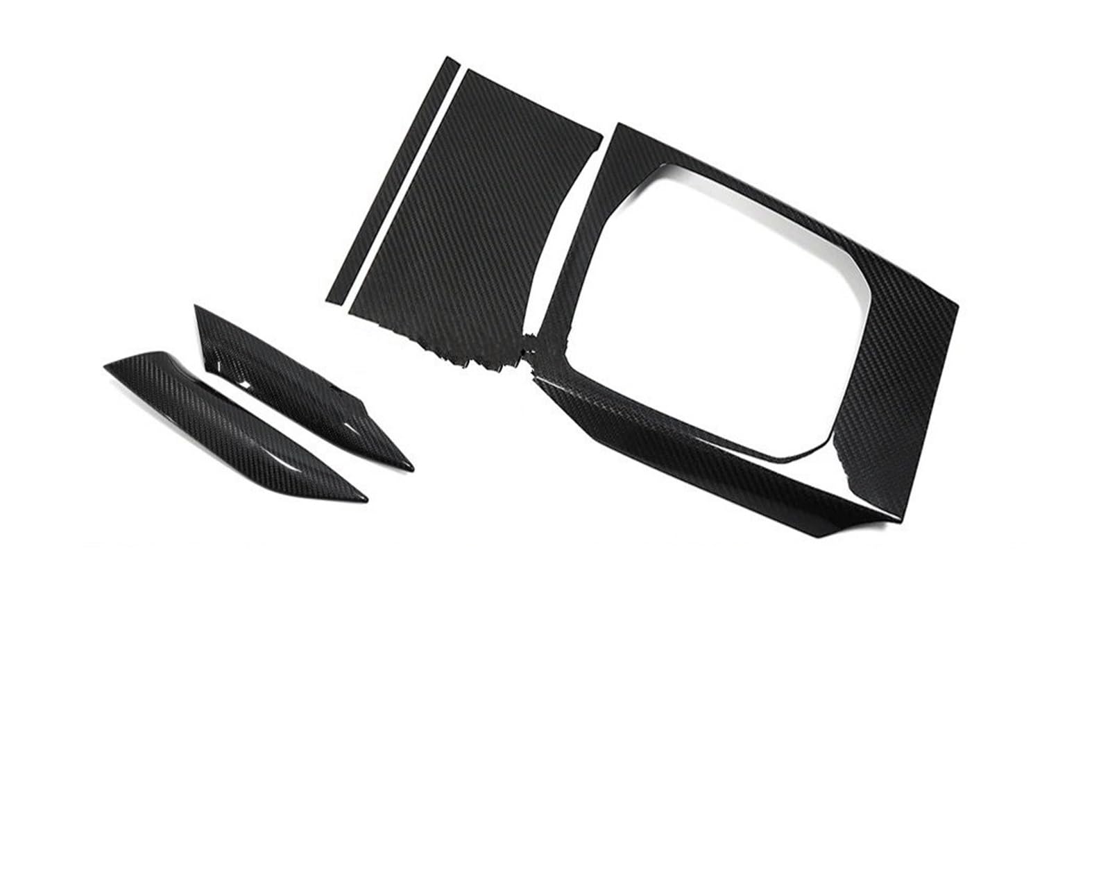 Mittelkonsole Panel Für M3 Für M4 G80 G82 G83 2021 2022 Auto LHD RHD Mittelkonsole Armaturenbrett Seitenluft AC Vent Gear Panel Carbon Trim Mittelkonsole Frame(Glossy 5pcs Set B,RHD) von KWAYA