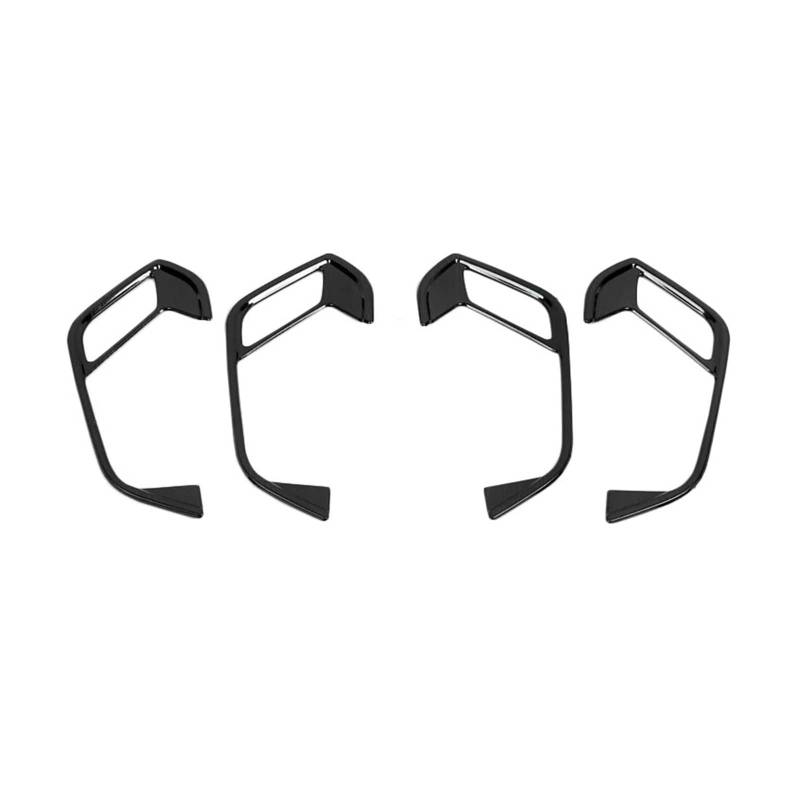 Mittelkonsole Panel Für Q3 F3 2019-2023 Auto-Innentürgriffabdeckung Zierrahmen Aufkleber Chrom-Innenausstattung Edelstahl-Styling-Zubehör Mittelkonsole Frame(Stainless Black) von KWAYA