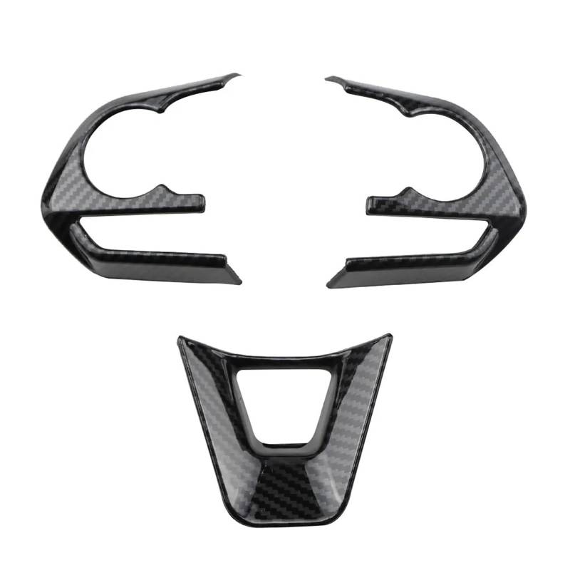 Mittelkonsole Panel Für RAV4 Für Corolla E210 Für Avalon 2019 2020 2021 2022 Autolenkrad-Panel-Abdeckungs-Trimmaufkleber ABS-Zubehör Mittelkonsole Frame(3Pcs Carbon Black) von KWAYA