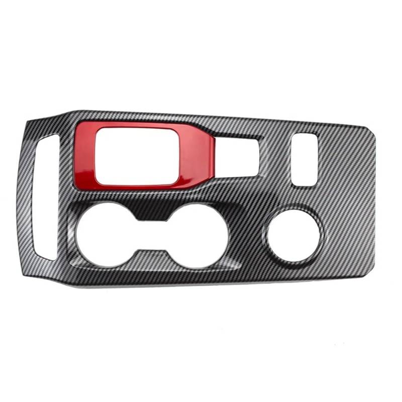 Mittelkonsole Panel Für Ranger Für Everest 2023 Auto ABS Carbon Faser Farbe Center Console Getriebe Shift Panel Abdeckung Innen Dekorative Mittelkonsole Frame(Right 2pcs with red) von KWAYA