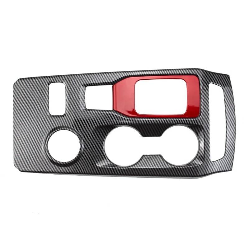 Mittelkonsole Panel Für Ranger Für Everest 2023 Auto Mittelkonsole Schalthebel Panel Abdeckung Innen Dekorative ABS Carbon Faser Farbe Mittelkonsole Frame(Left 2pcs with red) von KWAYA