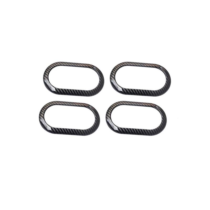 Mittelkonsole Panel Für Smart 453 Für Brabus Für Forfour Für Fortwo Autorahmenaufkleber Zubehör Innentürgriffe Schüsseldekoration Mittelkonsole Frame(4 Carbon Style) von KWAYA