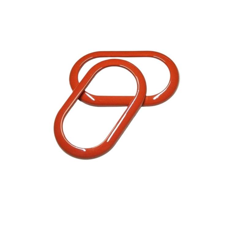 Mittelkonsole Panel Für Smart 453 Für Brabus Für Fortwo Für Forfour Auto-Innentürgriffe Schüsseldekoration Rahmenaufkleber Zubehör Mittelkonsole Frame(2 orange) von KWAYA