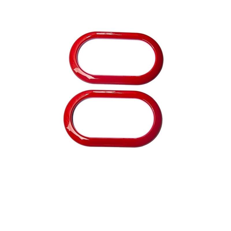 Mittelkonsole Panel Für Smart 453 Für Brabus Für Fortwo Für Forfour Auto-Innentürgriffe Schüsseldekoration Rahmenaufkleber Zubehör Mittelkonsole Frame(2 red) von KWAYA