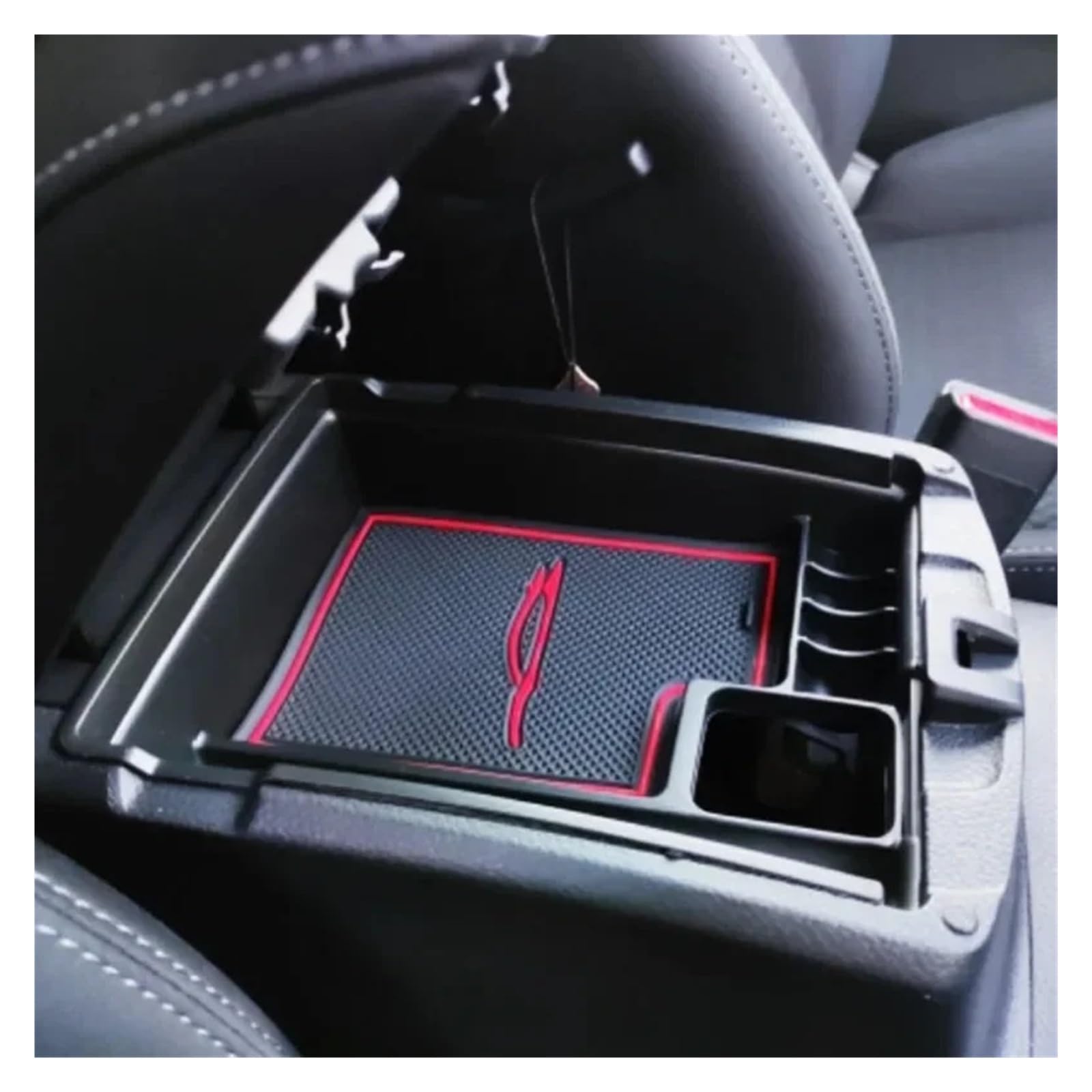 Mittelkonsole Panel Für X-Trail T32 Für Rogue 2014-2021 Autoinnenraum ABS Armlehnenbox Armlehne Handschuhfach Halter Koffer Palettencontainer Mittelkonsole Frame(Red) von KWAYA