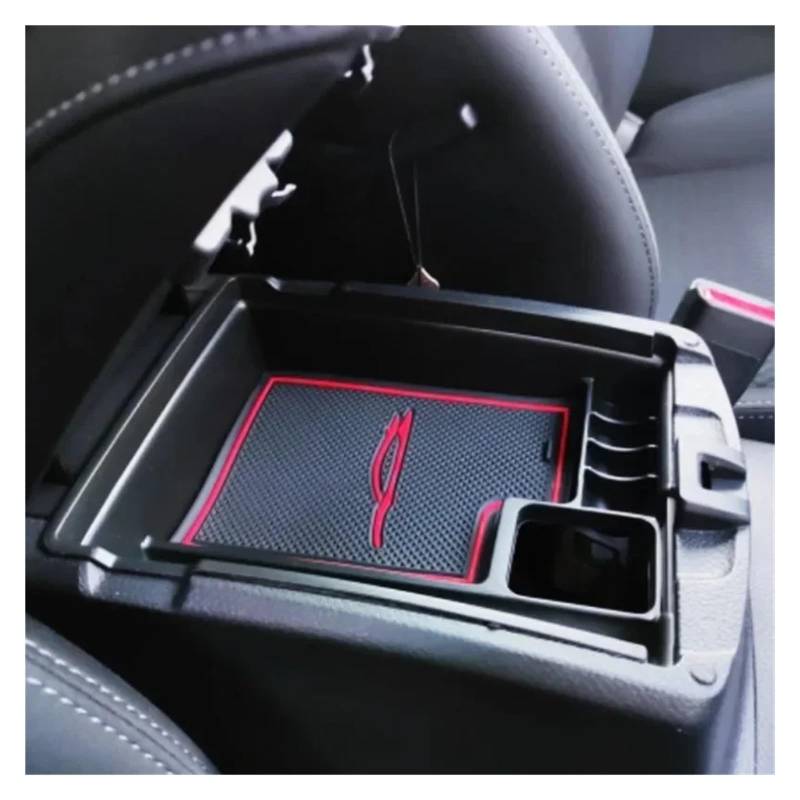 Mittelkonsole Panel Für X-Trail T32 Für Rogue 2014-2021 Autoinnenraum ABS Armlehnenbox Armlehne Handschuhfach Halter Koffer Palettencontainer Mittelkonsole Frame(Red) von KWAYA