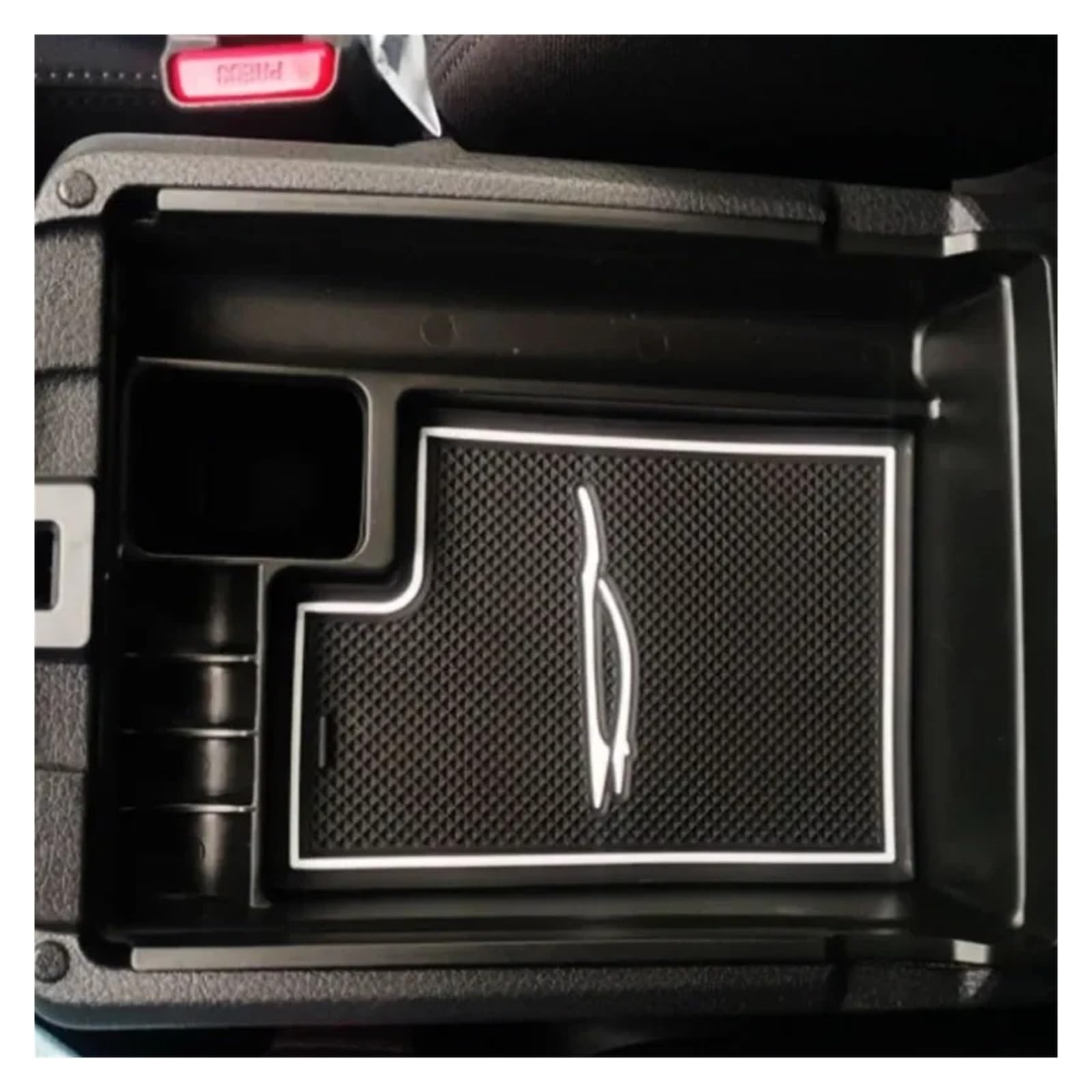 Mittelkonsole Panel Für X-Trail T32 Für Rogue 2014-2021 Autoinnenraum ABS Armlehnenbox Armlehne Handschuhfach Halter Koffer Palettencontainer Mittelkonsole Frame(White) von KWAYA