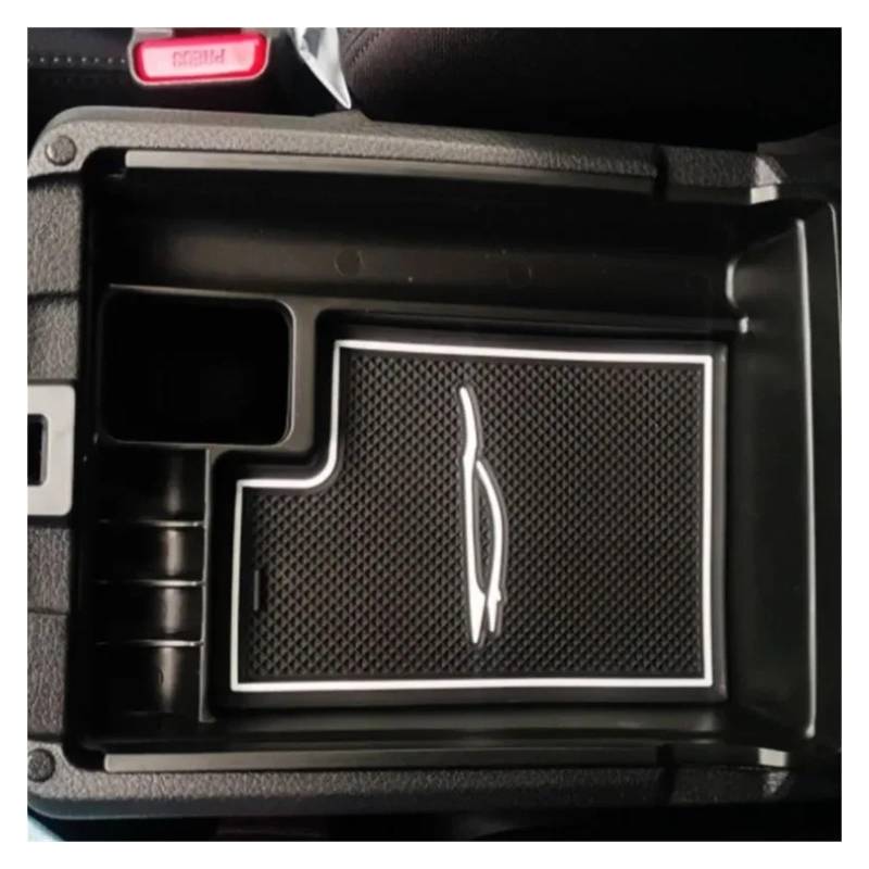 Mittelkonsole Panel Für X-Trail T32 Für Rogue 2014-2021 Autoinnenraum ABS Armlehnenbox Armlehne Handschuhfach Halter Koffer Palettencontainer Mittelkonsole Frame(White) von KWAYA