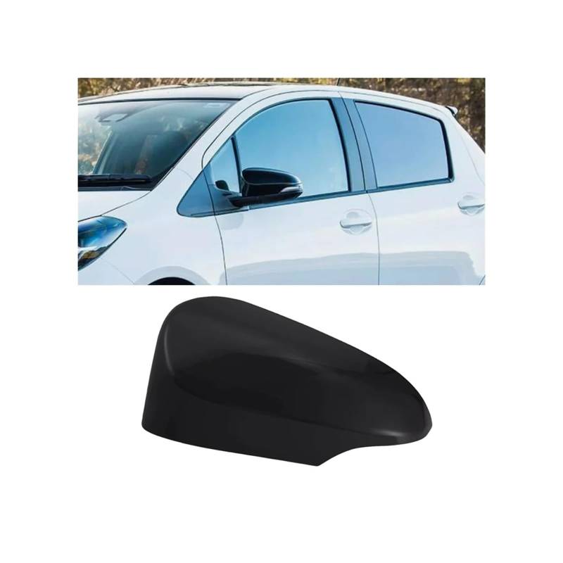 Seite Spiegel Kappen 1Pcs Für Yaris 2012 2013 2014 2015 2016 2017 2018 2019 Auto Seite Flügel Rückspiegel Abdeckung Links Rechts Rückspiegelkappe(Left Black) von KWAYA