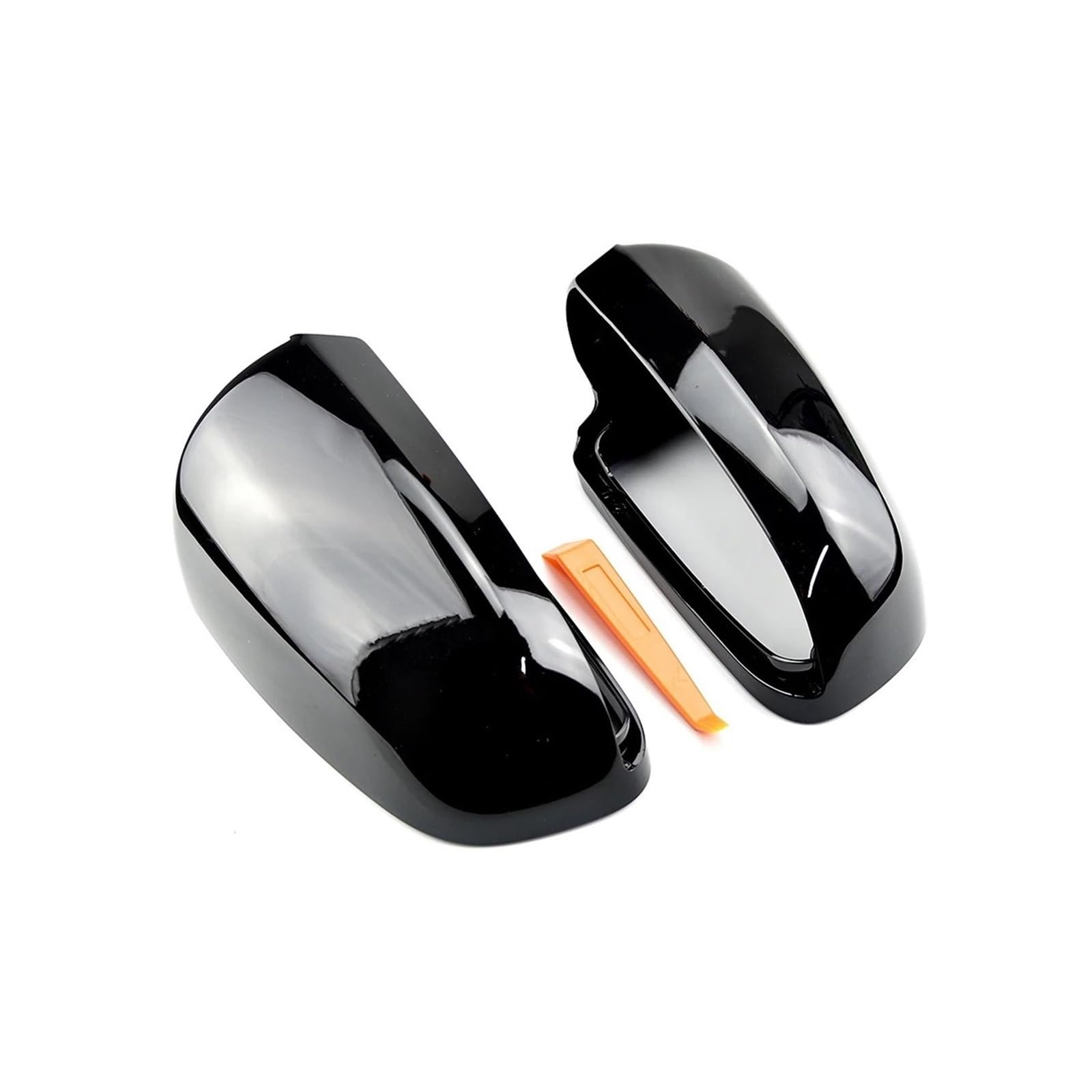 Seite Spiegel Kappen 2 Stücke Für A4 B6 B7 Für A6 C6 S4 2003 2004 2005 2006 2007 Auto Seitenspiegelkappen Glänzend Schwarz Rückspiegelkappe(Bright Black) von KWAYA