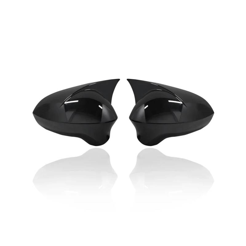 Seite Spiegel Kappen 2 Stücke Für Sitz Für Leon MK2 1P Für Ibiza MK4 6J 2008-2017 Auto Rückspiegel Flügel Spiegelkappen Glänzend Schwarz Rückspiegelkappe(ABS Black) von KWAYA