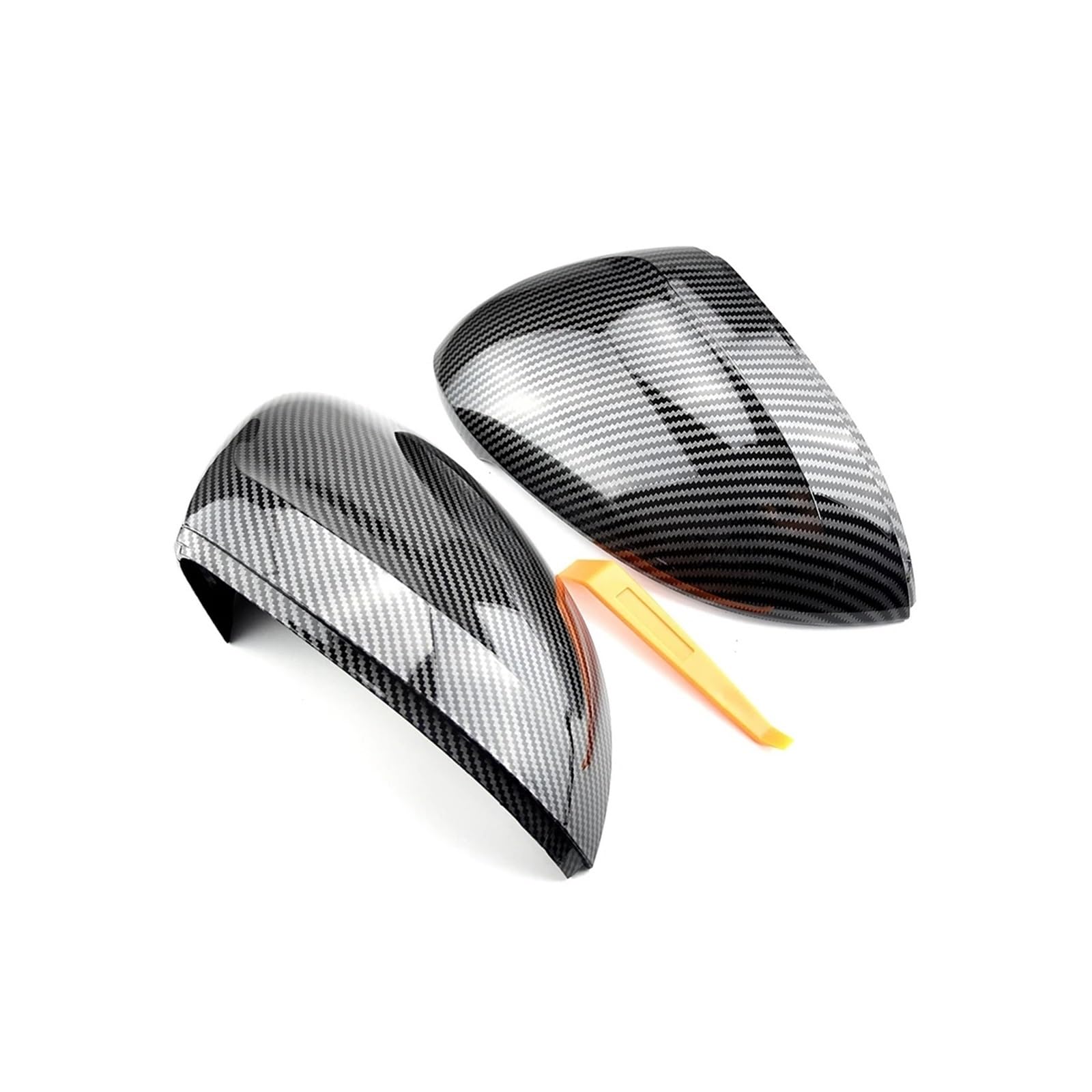 Seite Spiegel Kappen 2PCS Für Passat B8 2015-2020 Für Arteon 2016-2020 Auto Rückspiegel Abdeckung Rückspiegelkappe(Carbon Look Black) von KWAYA