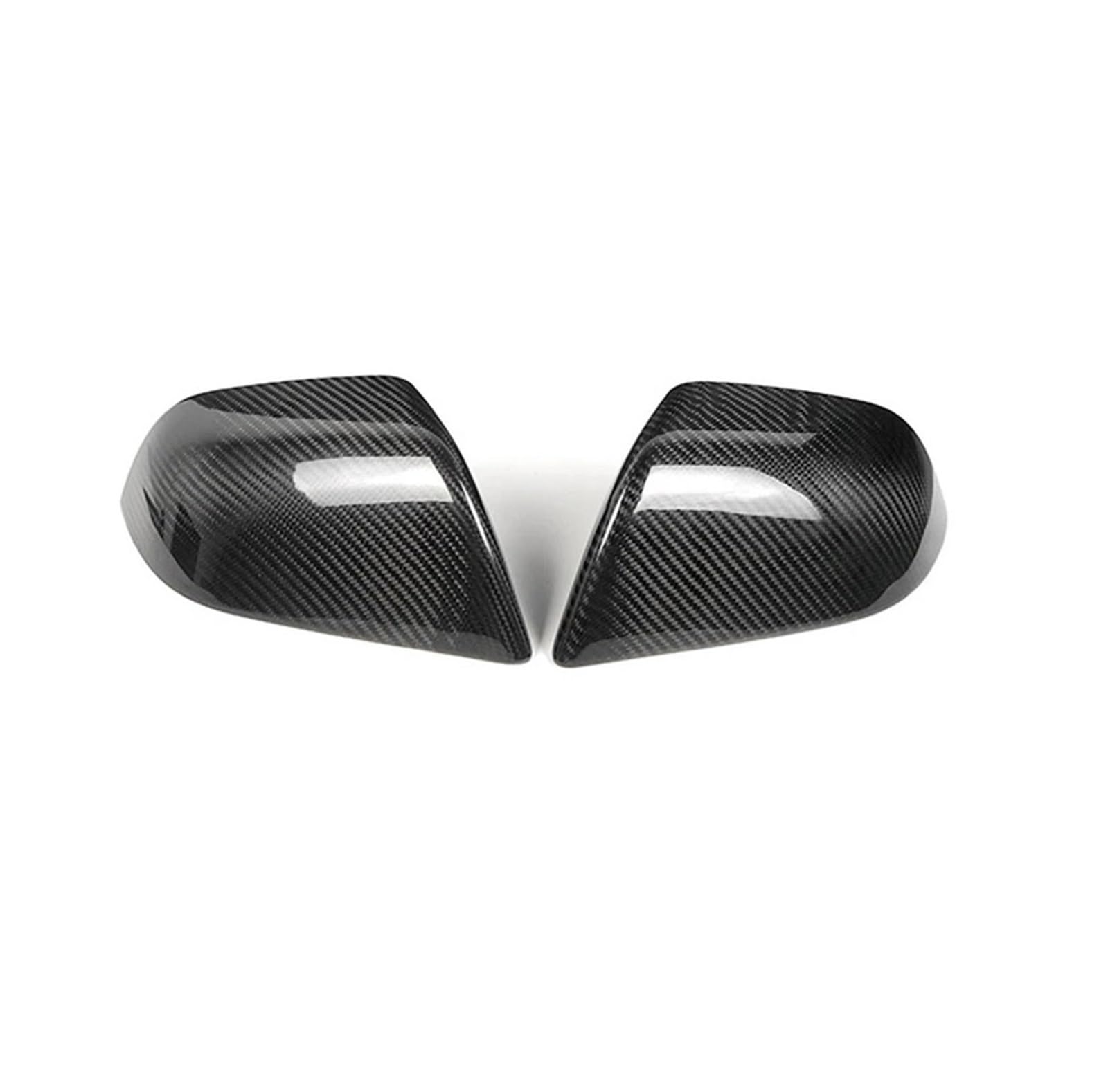 Seite Spiegel Kappen 2PCS Für Tesla Für Modell 3 2024 + Auto Seite Spiegel Kappen Decor Carbon Faser Rückspiegelkappe von KWAYA