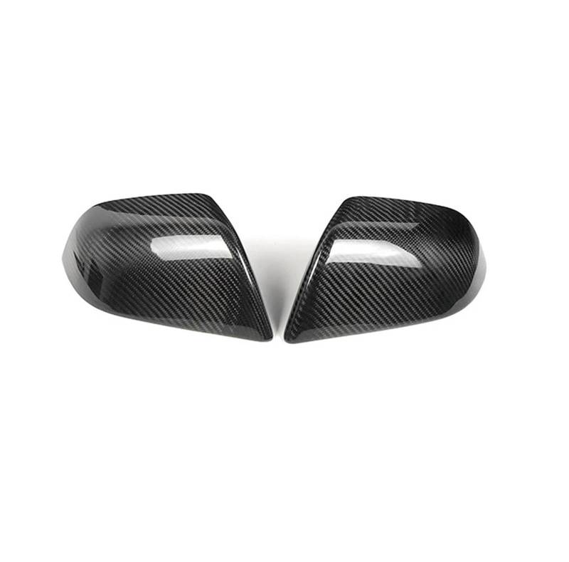 Seite Spiegel Kappen 2PCS Für Tesla Für Modell 3 2024 + Auto Seite Spiegel Kappen Decor Carbon Faser Rückspiegelkappe von KWAYA