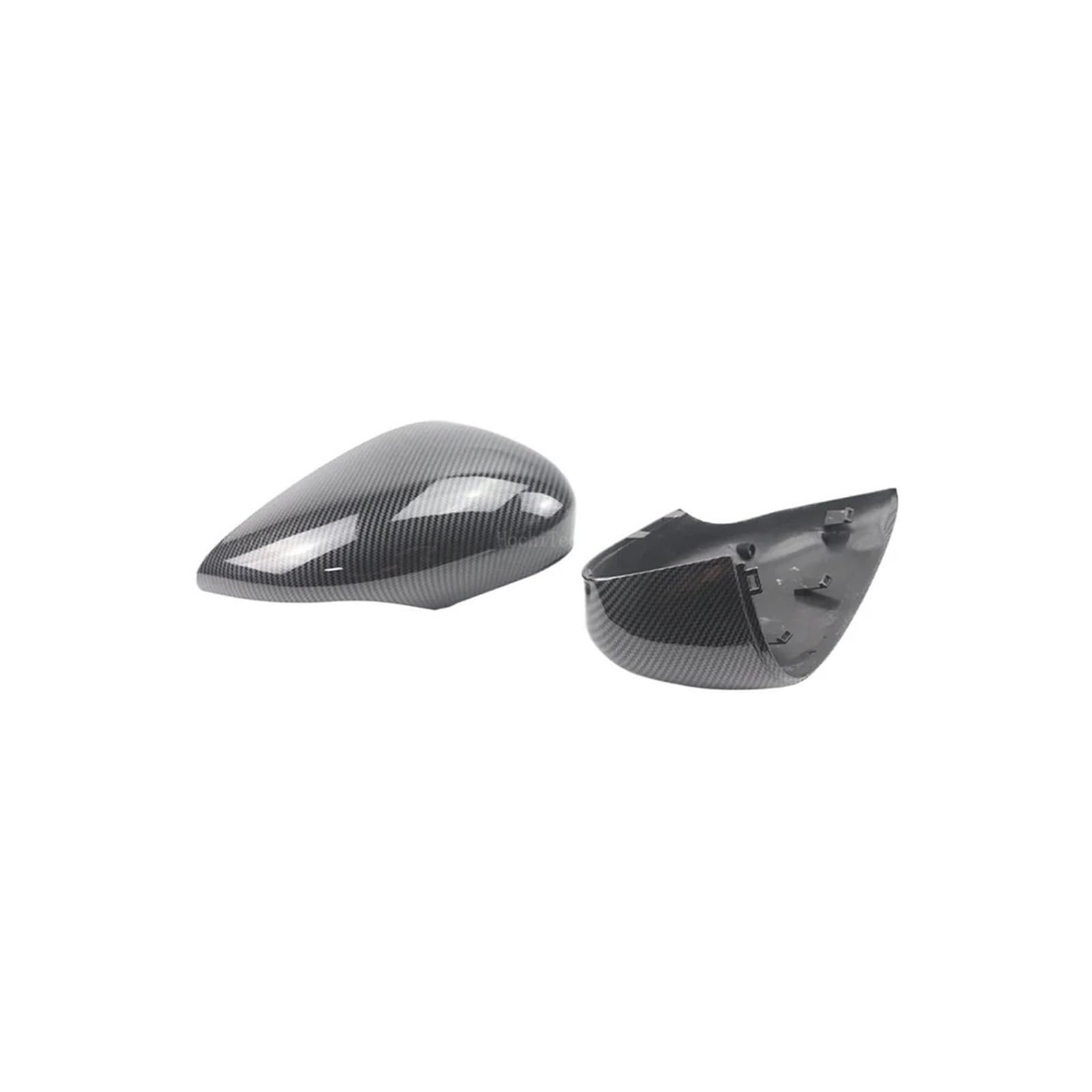 Seite Spiegel Kappen 2Pcs Für Fiesta MK7 2008-2019 Auto Rückspiegel Seitenspiegel Abdeckungen Kappe Carbon Faser Glänzend Schwarz Rückspiegelkappe(Carbon Fiber Look) von KWAYA