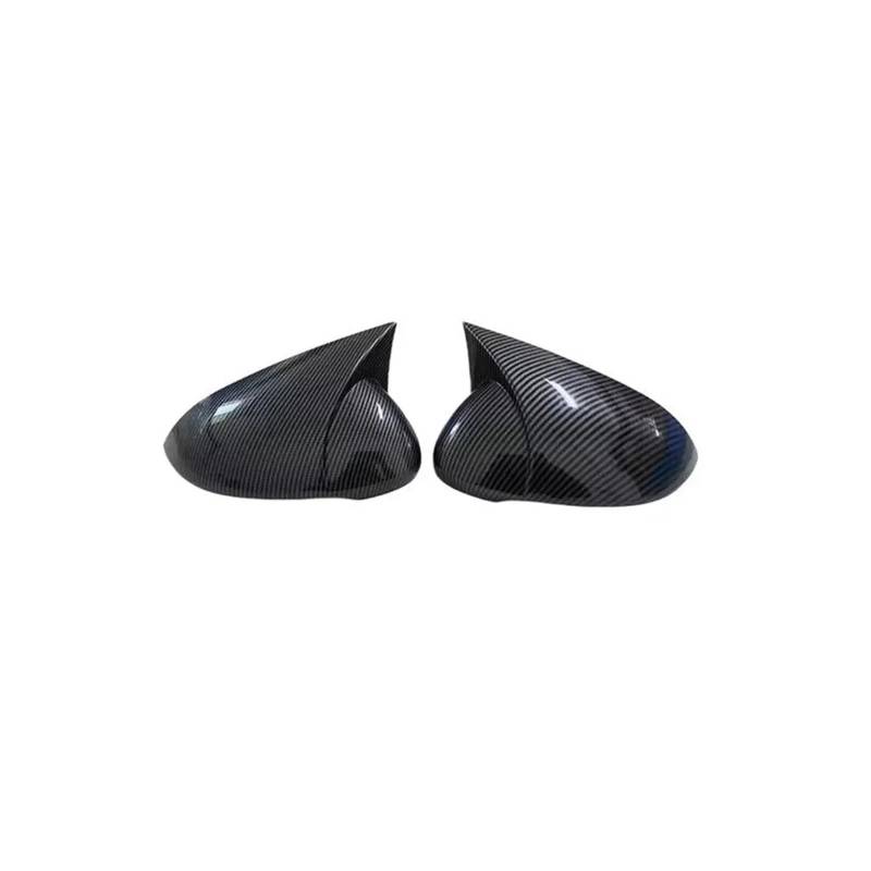 Seite Spiegel Kappen 2Pcs Für Passat B8 2017-2019 Auto Aufkleber Rückspiegel Seite Spiegel Abdeckung Flügel Kappe Trim Carbon Rückspiegelkappe(Carbon) von KWAYA