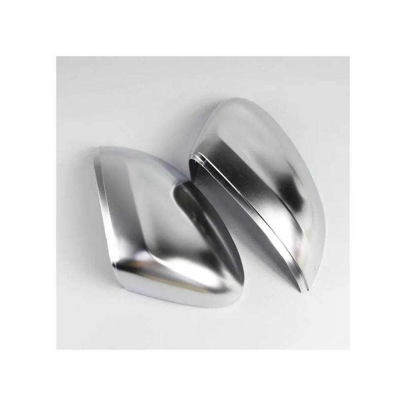 Seite Spiegel Kappen 2Pcs Für Passat B8 Für CC Für Arteon 2016 + Auto Rückspiegel Abdeckung Matt Chrom Silber Rückspiegelkappe(Withouot Side Assist) von KWAYA