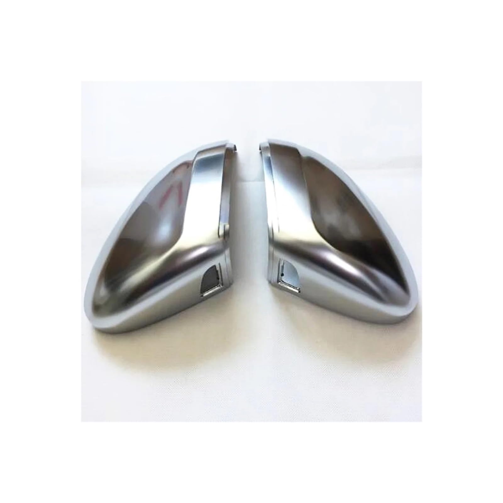 Seite Spiegel Kappen 2Pcs Für Passat B8 Für CC Für Arteon Auto Rückspiegel Abdeckung Silber Matt Chrom Rückspiegelkappe(with Side Assist) von KWAYA