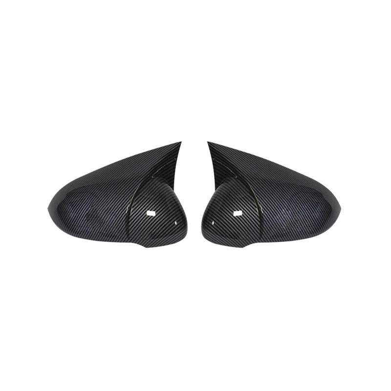 Seite Spiegel Kappen 2Pcs Für Passat B8 Für Magotan 2015-2020 Auto Rückspiegel Kappen Glänzend Schwarz Rückspiegelkappe(Carbon Fiber Look) von KWAYA