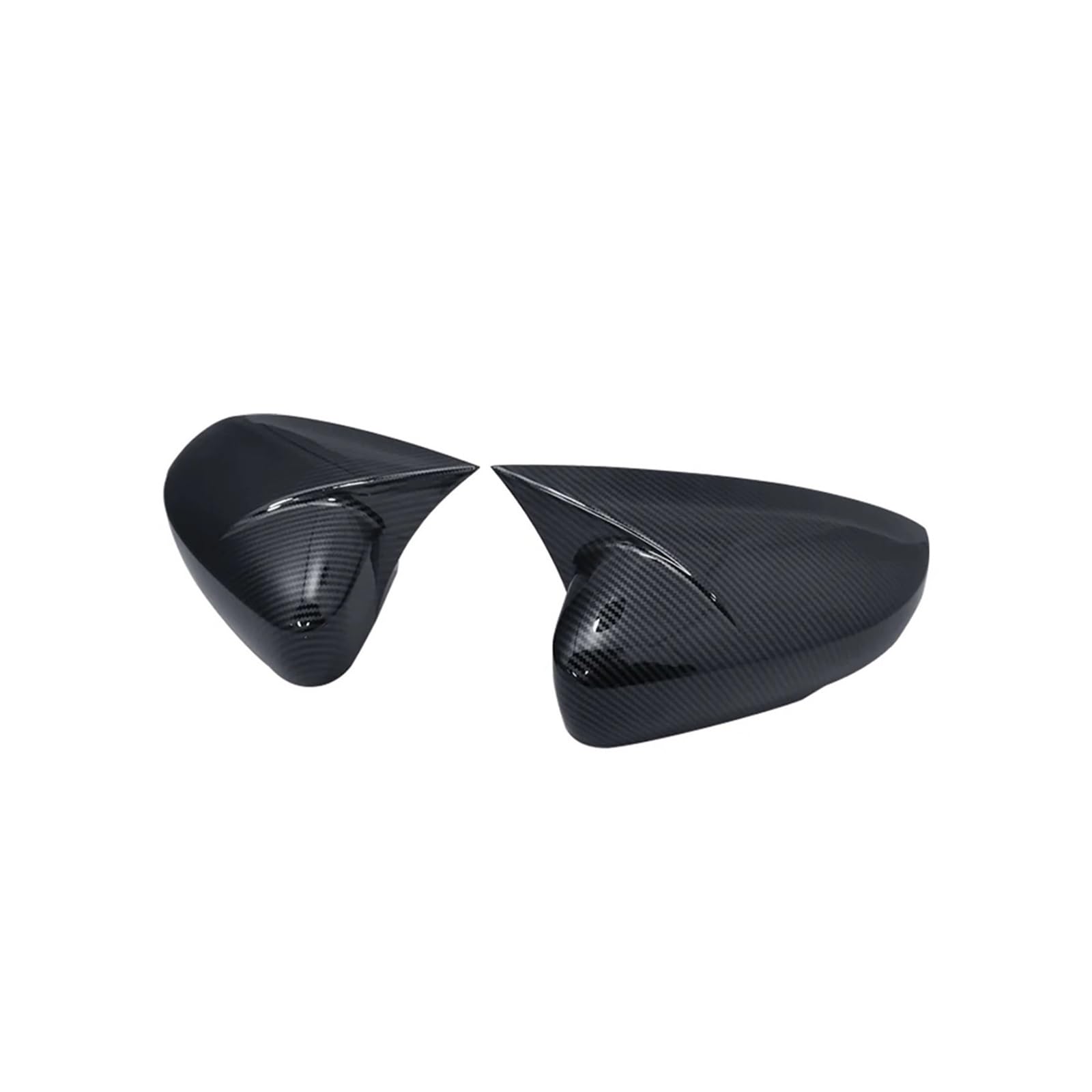 Seite Spiegel Kappen 2Pcs Für Polo MK5 6R 6C 2009-2017 Auto Seite Rück Flügel Spiegel Abdeckung Caps ABS Rückspiegelkappe(Carbon Fiber Pattern) von KWAYA