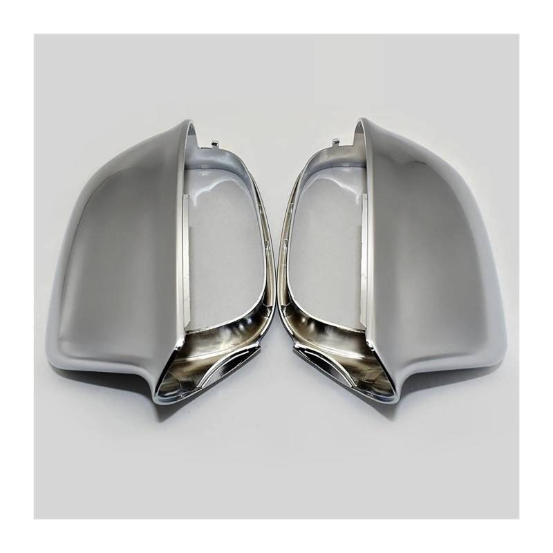 Seite Spiegel Kappen 2Pcs Für Q5 8R Für Q7 4L SQ5 2009-2016 Auto Seite Spiegel Kappen Silber Matt Chrom Rückspiegelkappe(with Lane Assist) von KWAYA