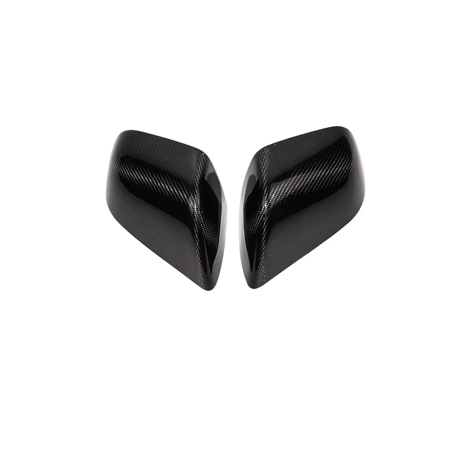 Seite Spiegel Kappen 2Pcs Für Tesla Für Modell 3 Für Modell Für Y 2017-2024 Auto Rück Abdeckung Carbon Faser Rückspiegelkappe(Model 3 -Glossy) von KWAYA
