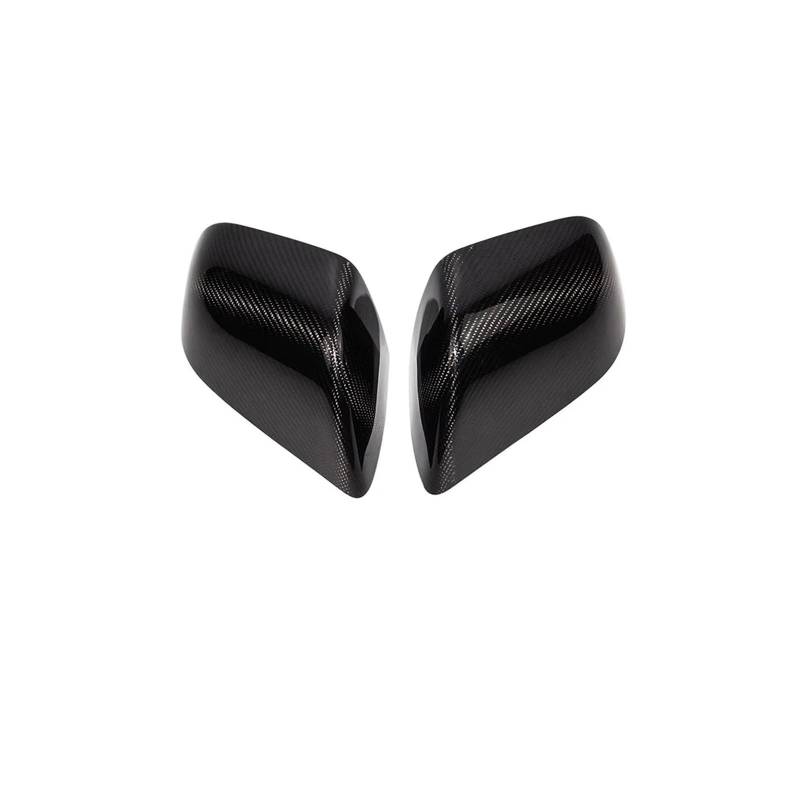 Seite Spiegel Kappen 2Pcs Für Tesla Für Modell 3 Für Modell Für Y 2017-2024 Auto Rück Abdeckung Carbon Faser Rückspiegelkappe(Model 3 -Glossy) von KWAYA