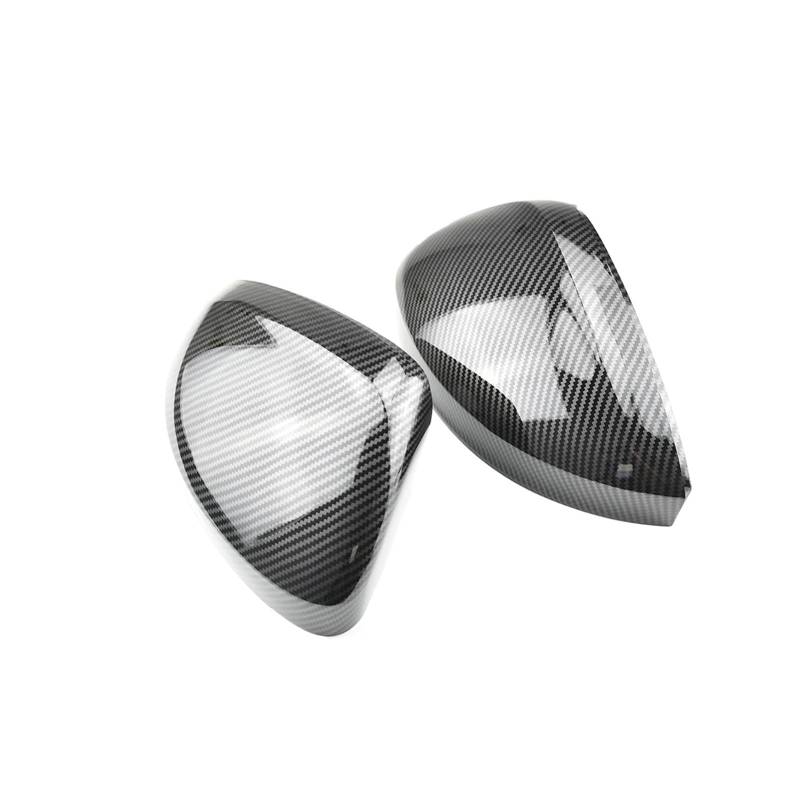 Seite Spiegel Kappen 2Pcs Für Tiguan MK2 2017 2018 2019 2020 Auto Rück Seite Flügel Spiegel Kappen Carbon Look Rückspiegelkappe von KWAYA