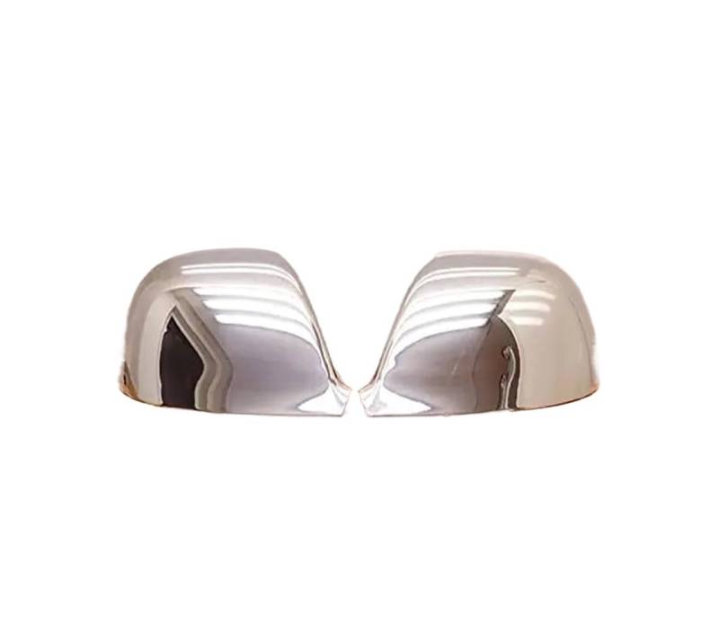 Seite Spiegel Kappen 2Pcs Für Touareg 7L 2006-2010 Facelift Edelstahl Außen Spiegel Kappen Gehäuse Chrom Spiegel Rückspiegelkappe von KWAYA