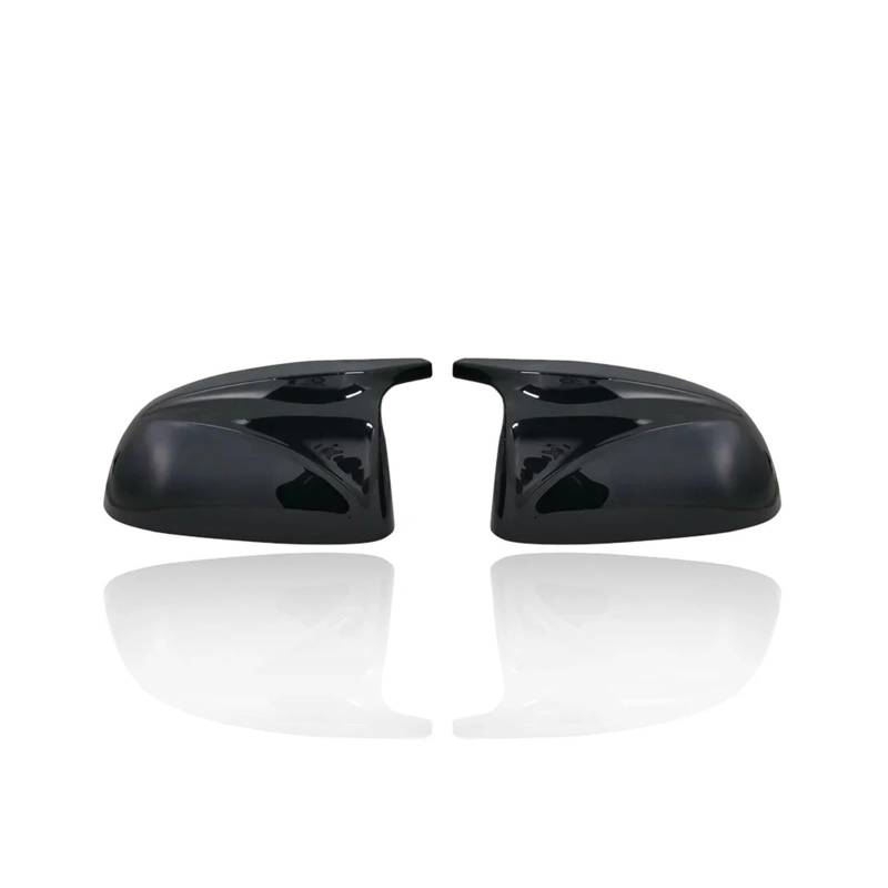 Seite Spiegel Kappen 2Pcs Für X3 G01 Für X4 G02 Für X5 G05 2018 2019 2020 + Auto Rück Kappen Carbon Faser Rückspiegelkappe(Bright Black) von KWAYA