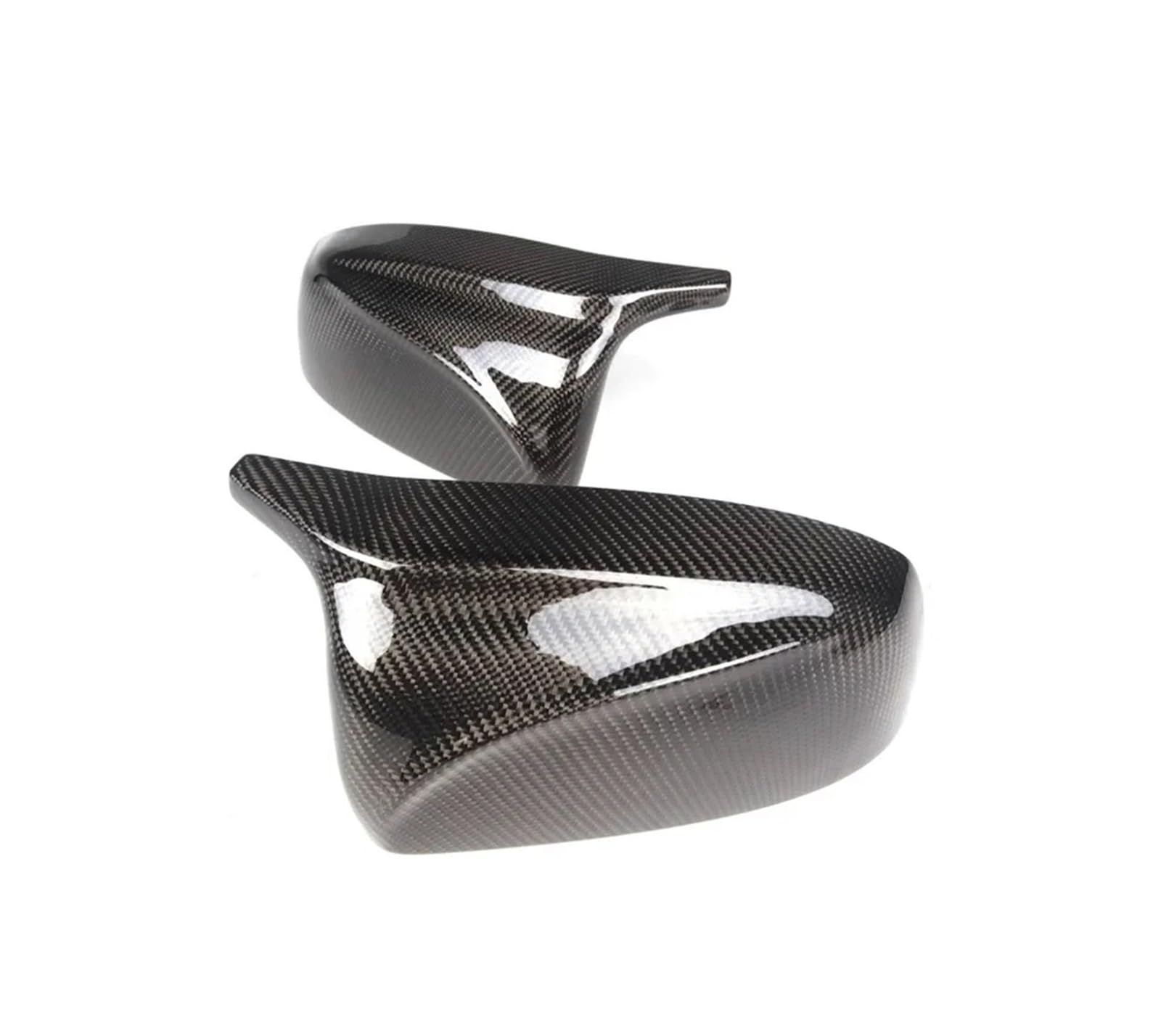 Seite Spiegel Kappen 2Pcs Für X5 Für X6 E70 E71 2007-2013 Auto Rückspiegel Kappen Carbon Faser Rückspiegelkappe(Carbon Fiber Look) von KWAYA
