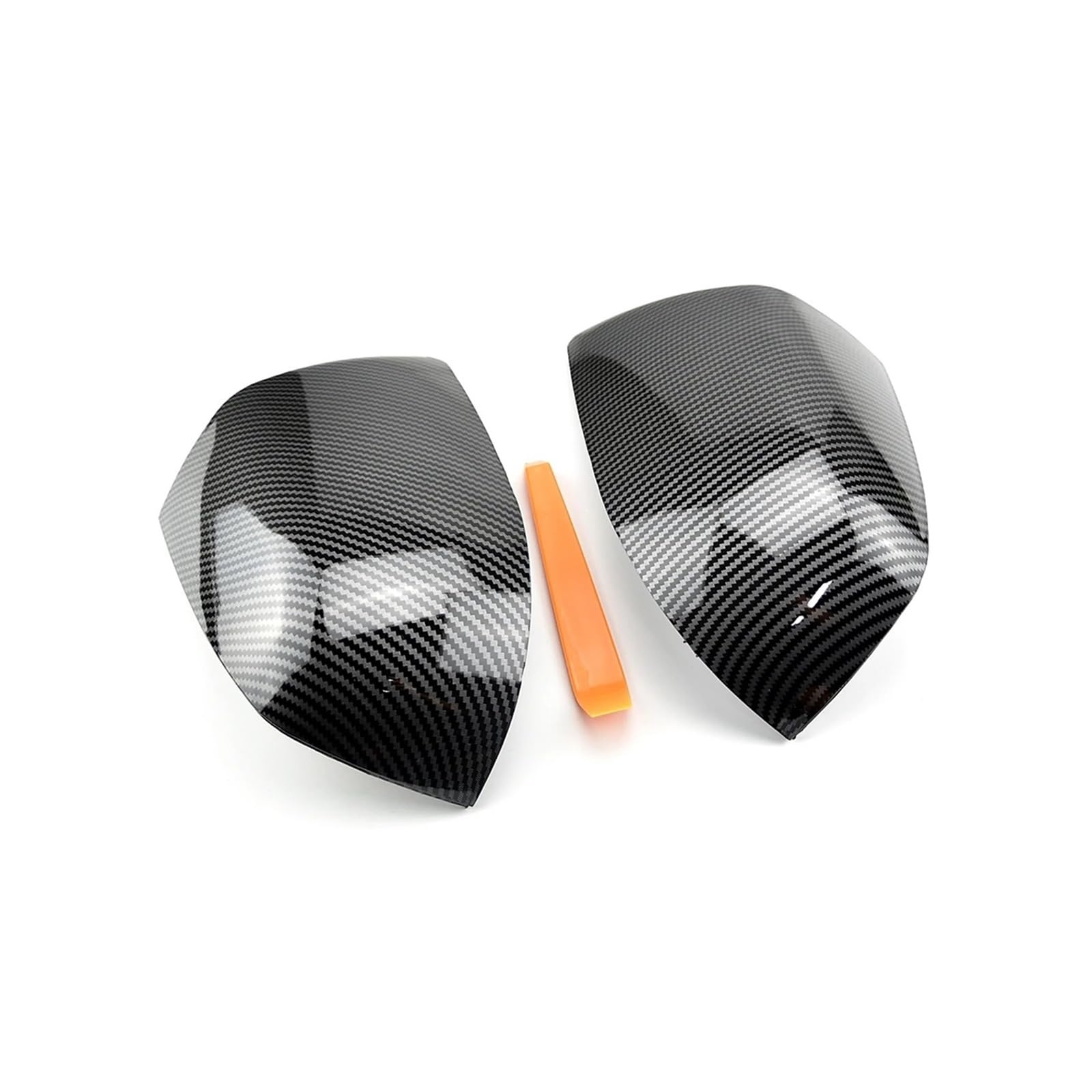 Seite Spiegel Kappen Für Focus Mk2 2005 2006 2007 2008 Auto Rückspiegel Abdeckung Fall Glänzend Schwarz Rückspiegelkappe(No Light-2) von KWAYA