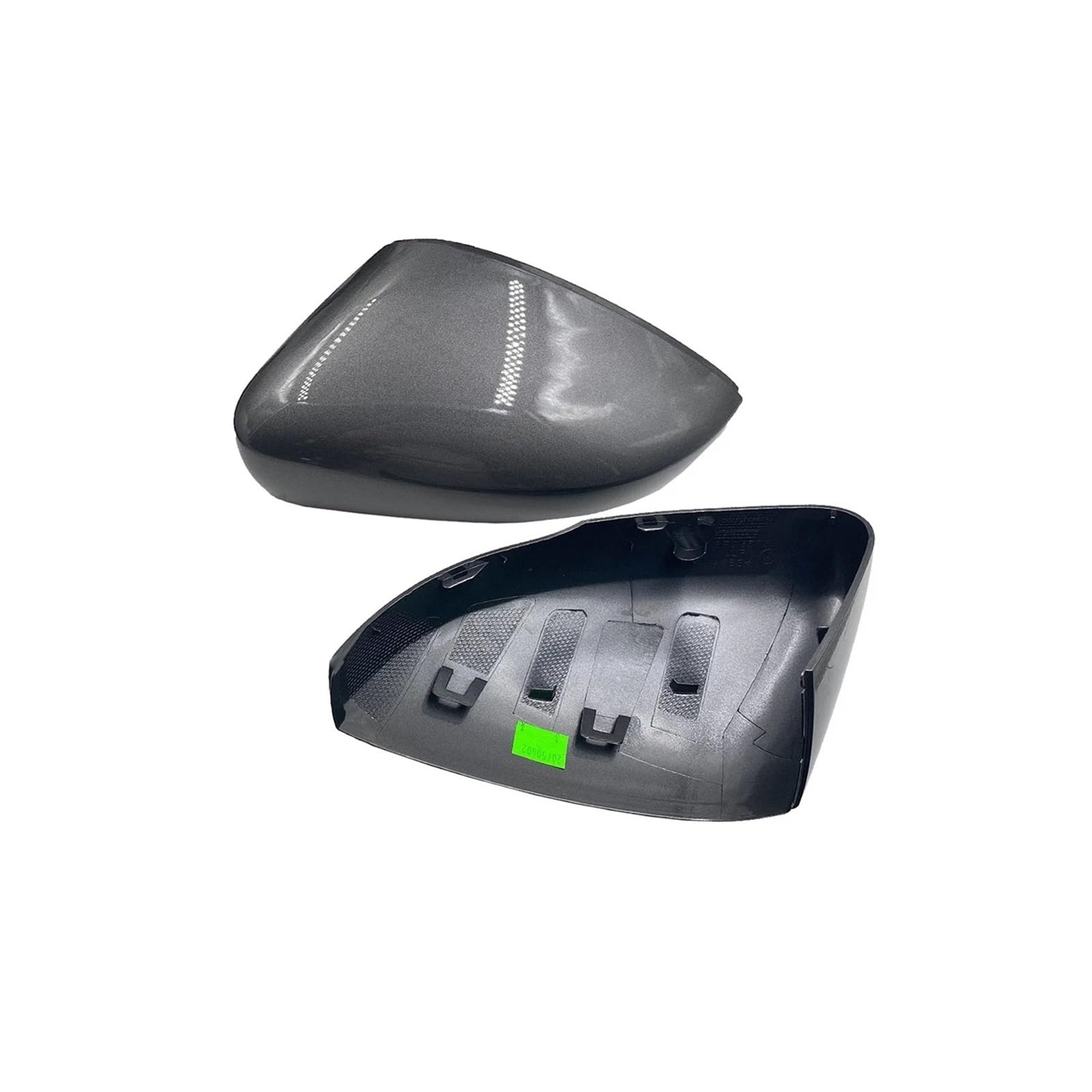 Seite Spiegel Kappen Für Polo 5 6R Für TSI Für TDI Für GTI Für UP Für E-UP Auto Rückspiegel Abdeckung Rot Schwarz Weiß Grau Silber Rückspiegelkappe(Basaltic Gray 1 Pair) von KWAYA