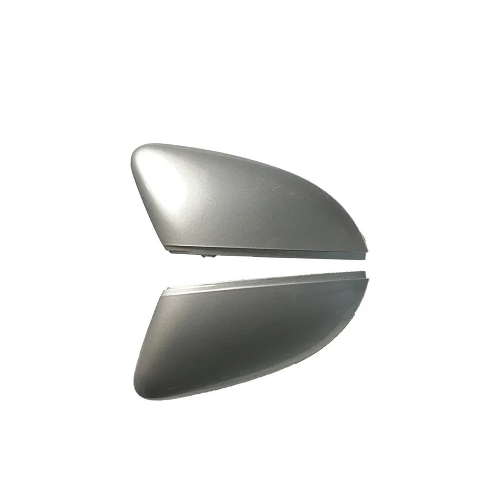 Seite Spiegel Kappen Für Polo 5 6R Für TSI Für TDI Für GTI Für UP Für E-UP Auto Rückspiegel Abdeckung Rot Schwarz Weiß Grau Silber Rückspiegelkappe(Silver 1 Pair) von KWAYA
