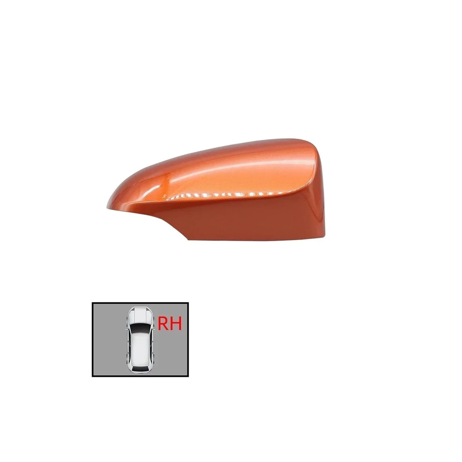 Seite Spiegel Kappen Für Yaris 2012 2013 2014 2015 2016 2017 2018 2019 2020 Auto Externe Auto Rückspiegel Abdeckung Rückspiegelkappe(Orange RH) von KWAYA